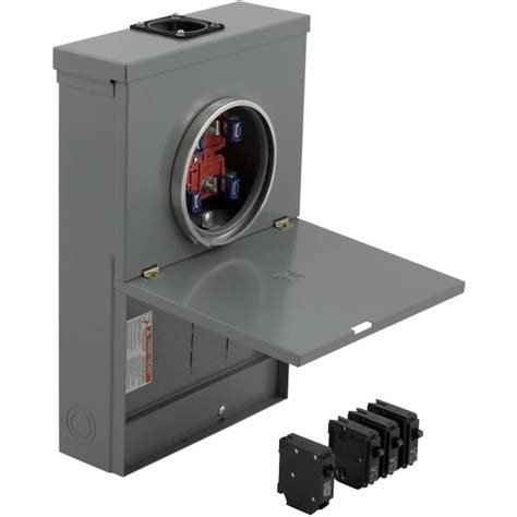 combination electrical service box|Main breaker meter combo Breaker Boxes .